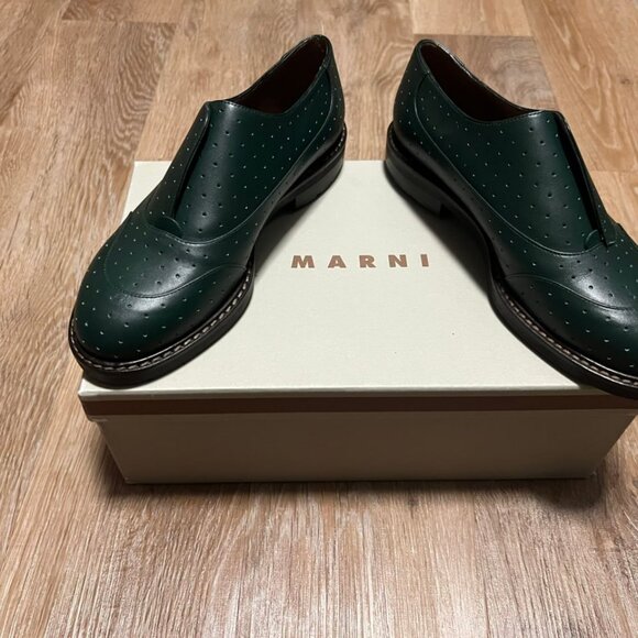 Marni Perforated Leather Loafers - Picture 4 of 16